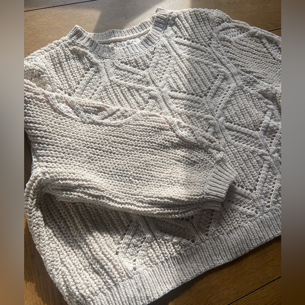 Maurice’s brand, large, crème, knit sweater, oversized